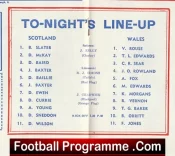 Scotland v Wales 1958 – Under 23 International Edinburgh U23