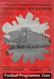 Scottish League v League Of Ireland 1958 – Glasgow Rangers Ibrox