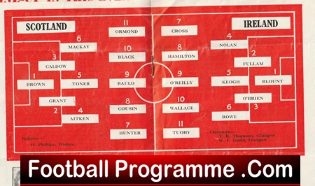Scottish League v League Of Ireland 1958 - Glasgow Rangers Ibrox - Image 3