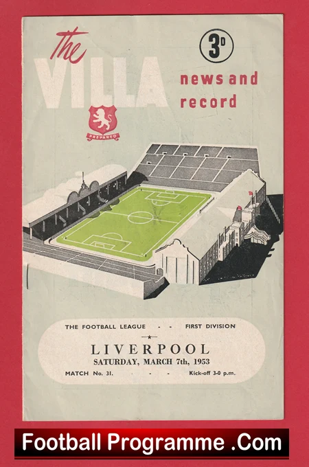 Aston Villa v Liverpool 1953 - 1950s - Image 2
