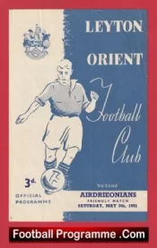 Leyton Orient v Airdrieonians Aidrie 1951