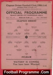 Clapton Orient v Fulham 1944 – War Time Football 1943/44