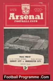 Cardiff City v Manchester City 1961 – FA Cup 2nd Replay Arsenal