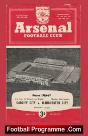 Cardiff City v Manchester City 1961 – FA Cup 2nd Replay Arsenal