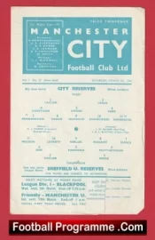 Manchester City v Sheffield United 1960 – Reserves Match