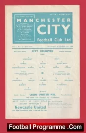 Manchester City v Leeds United 1959 – Reserves Match