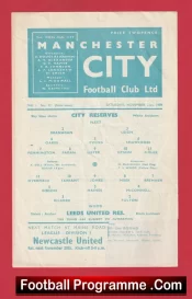 Manchester City v Leeds United 1959 – Reserves Match