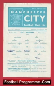 Manchester City v Newcastle United 1959 – Reserves Match