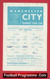 Manchester City v Newcastle United 1959 – Reserves Match