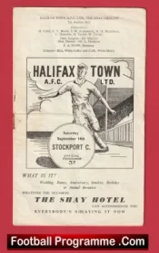 Halifax Town v Stockport County 1957