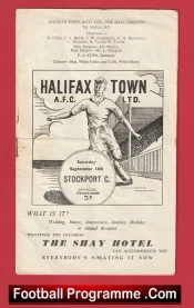 Halifax Town v Stockport County 1957