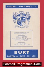 Bury v Brentford 1959 – 1950s Football Programme