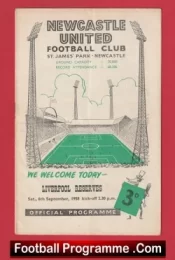 Newcastle United v Liverpool 1958 – Reserves Match Programme