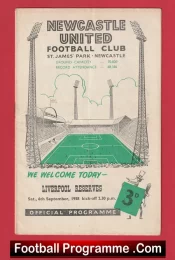 Newcastle United v Liverpool 1958 – Reserves Match Programme