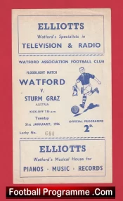 Watford v Sturm Graz 1956 – Friendly Game Austria Team
