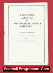 Leek Town Ladies v Nottingham Argyle 1994 – Womens Football