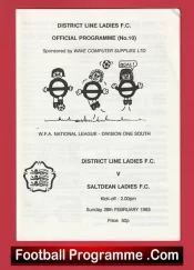 District Line Ladies v Saltdean 1993 – Womens Football