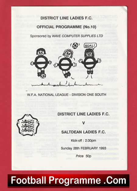 District Line Ladies v Saltdean 1993 - Womens Football - Image 2