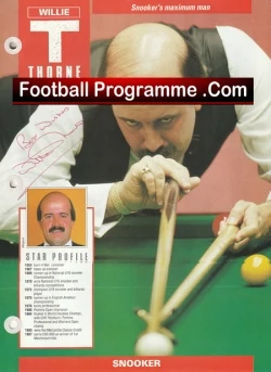  Snooker Jimmy White Autograph Signed Picture Football Programme .COM Football Programmes Memorabilia