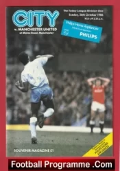 Manchester City v Manchester United 1986 – Man Utd 86