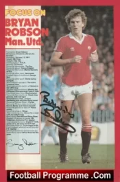 Manchester United Bryan Robson Autograph Signed Picture Man United
