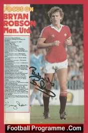 Manchester United Bryan Robson Autograph Signed Picture Man United