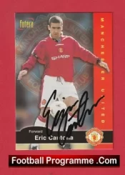 Manchester United Eric Cantona Autographed Signed Football Card Man Utd