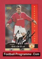 Manchester United Eric Cantona Autographed Signed Football Card Man Utd