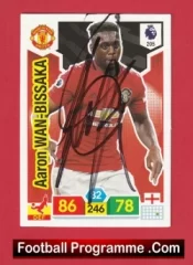 Manchester United Aaron Wan Bissaka Autographed Signed Football Card Man Utd