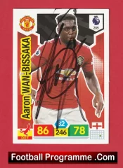 Manchester United Aaron Wan Bissaka Autographed Signed Football Card Man Utd