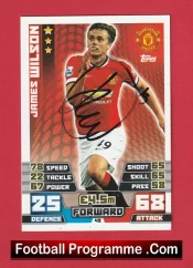 Manchester United James Wilson Autographed Signed Football Card Man Utd
