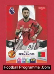 Manchester United Bruno Fernandes Autographed Signed Football Card Man Utd
