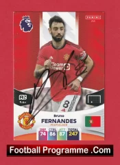 Manchester United Bruno Fernandes Autographed Signed Football Card Man Utd