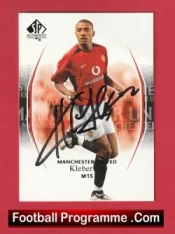 Manchester United Jose Kleberson Autographed Signed Football Card Man Utd