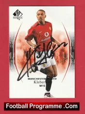 Manchester United Jose Kleberson Autographed Signed Football Card Man Utd