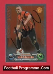 Manchester United Nemanja Vidic Autographed Signed Football Card Man Utd