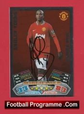 Manchester United Ashley Young Autographed Signed Football Card Man Utd