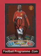Manchester United Ashley Young Autographed Signed Football Card Man Utd