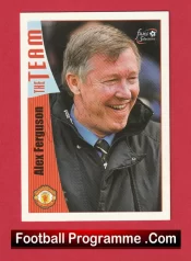 Manchester United Alex Ferguson Autographed Signed Football Card Man Utd