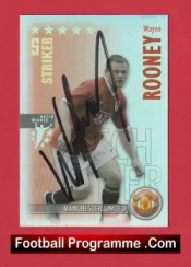 Manchester United Wayne Rooney Autographed Signed Football Card Man Utd