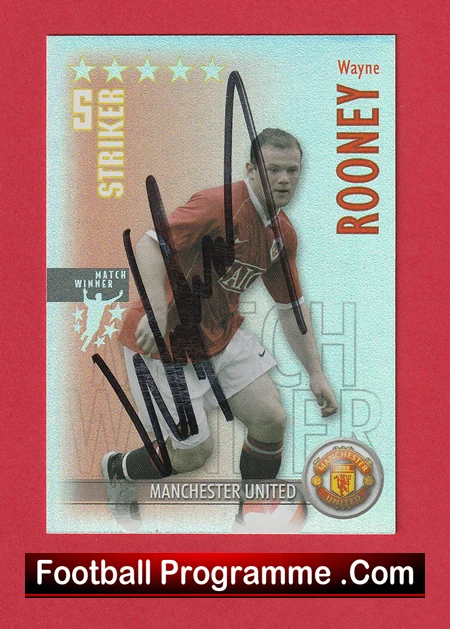 Manchester United Wayne Rooney Autographed Signed Football Card Man Utd - Image 2