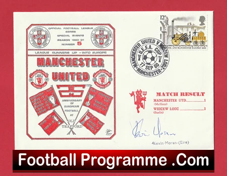 Manchester United Kevin Moran Autograph Signed FDC Lodz - Image 2