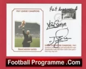 Manchester United Sadler Crerand Rimmer Autograph Signed FDC 1967 Champions