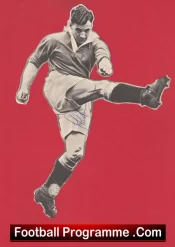 Manchester United Jack Rowley Autograph Signed Picture Man Utd 1940s