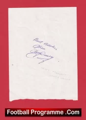 Manchester United Tommy Docherty Autograph Signed Man Utd Manager