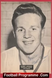 Manchester United Albert Quixall Signed Autograph Picture Man Utd