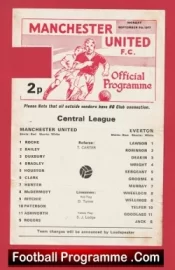 Manchester United v Everton 1977 – Reserves Match Programme