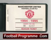 Manchester United Man Utd Season Ticket Book LMTB 1994 1995