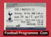 Tottenham Hotspur v Manchester United 2008 – Football Ticket