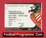 Sunderland v Manchester United 2009 – Match Ticket